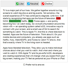 In-Text Sentiment Marking